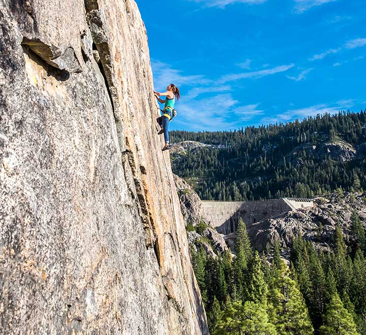Lake Bowman area climbing map and overview. 
